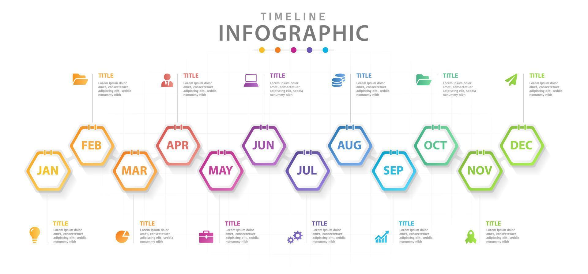 Infographic template for business. Modern Timeline diagram calendar for project planning, presentation vector infographic.
