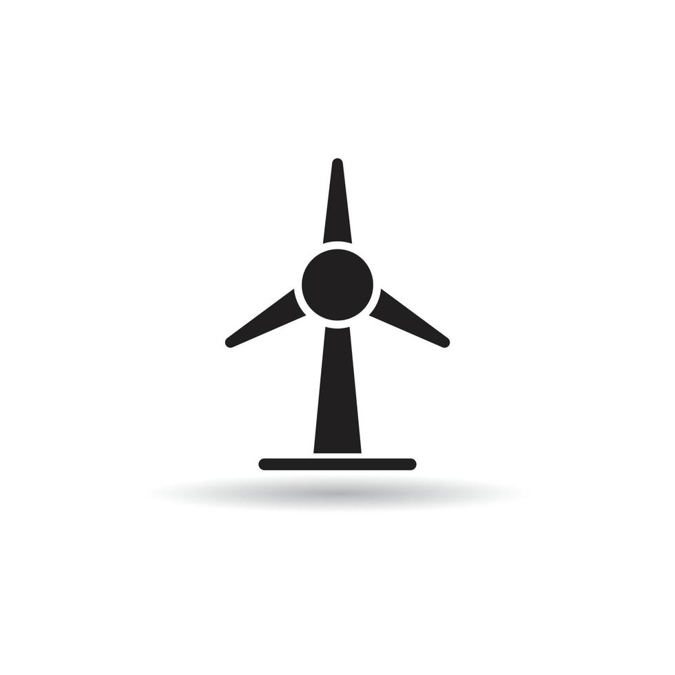 icono de turbina eólica vector