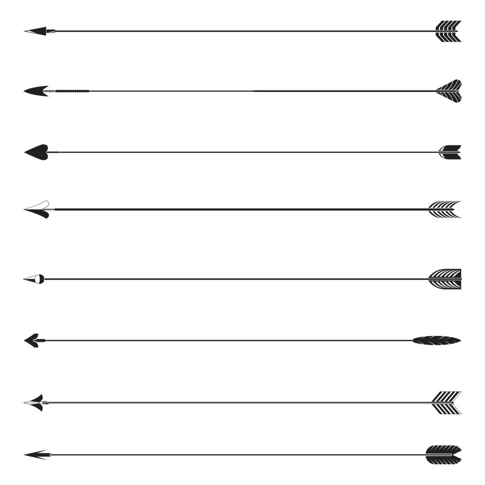 ilustración de conjunto de armas de flecha vector