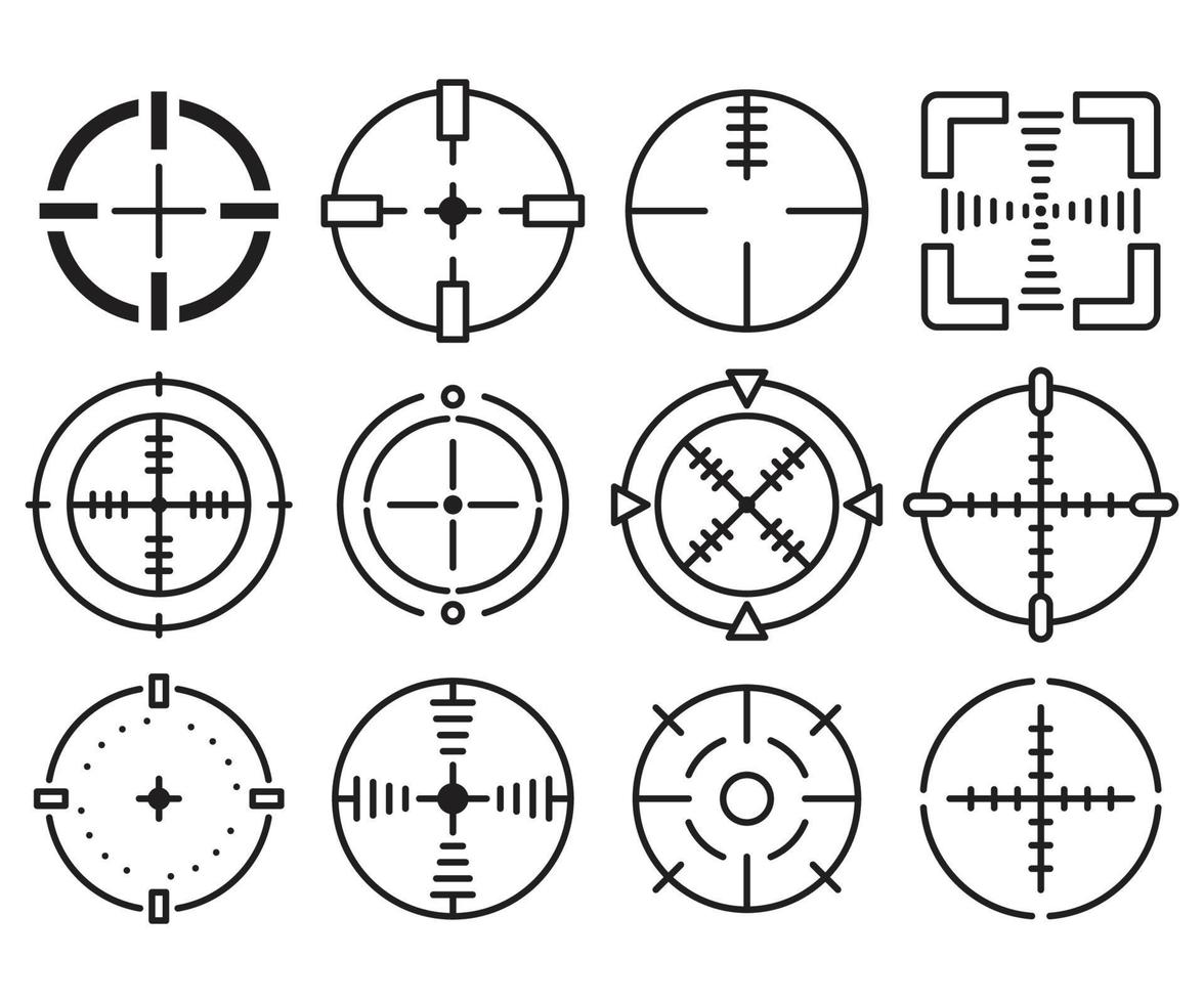 conjunto de símbolos de punto de mira 6798273 Vector en Vecteezy