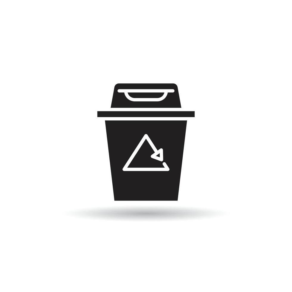 recycle bin icon vector