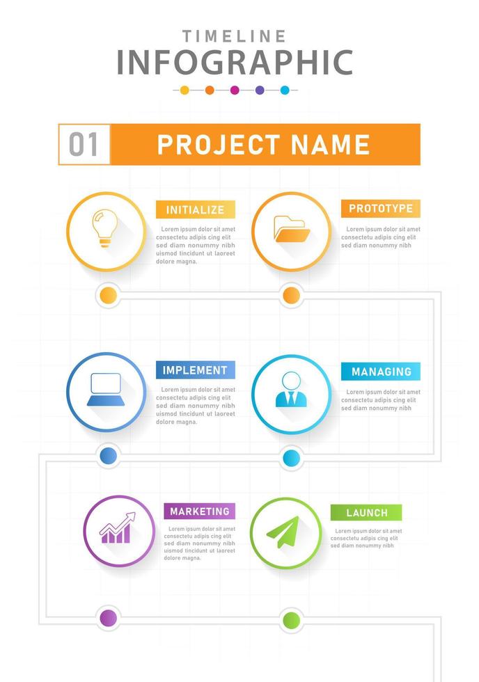 Infographic template for business. Modern Timeline diagram with workflow, presentation vector infographic.