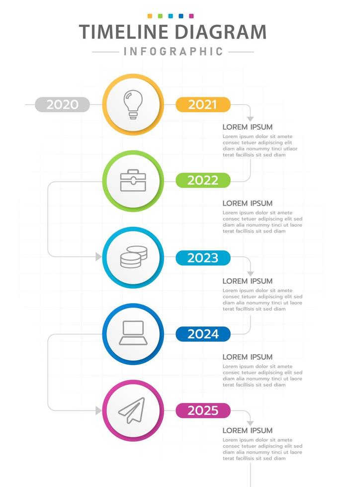 Infographic template for business. Modern Timeline diagram with annual report, presentation vector infographic.