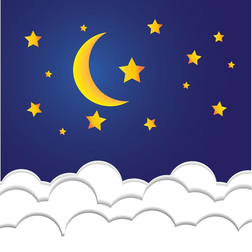 Moon and Star vector