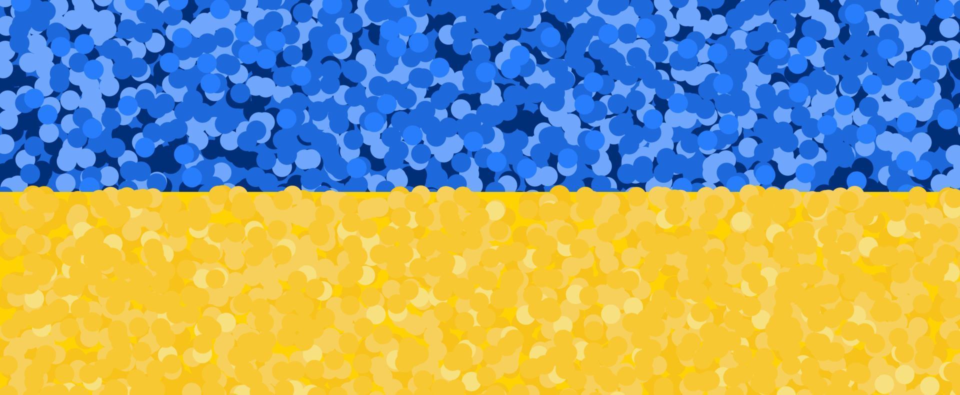 Ukraine flag horizontal background. Mug sublimation design with patriotic graphic. Peace for ukrainians. vector