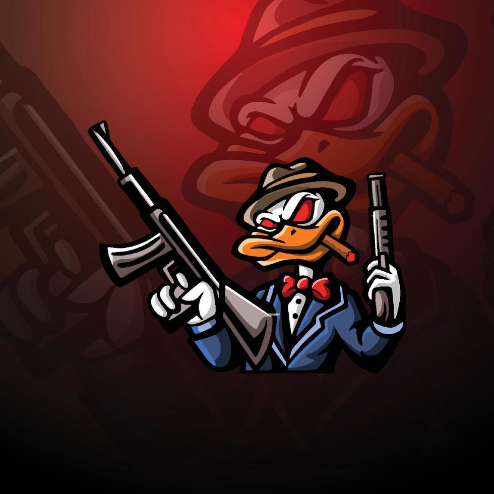 gamer mascot logo design vector