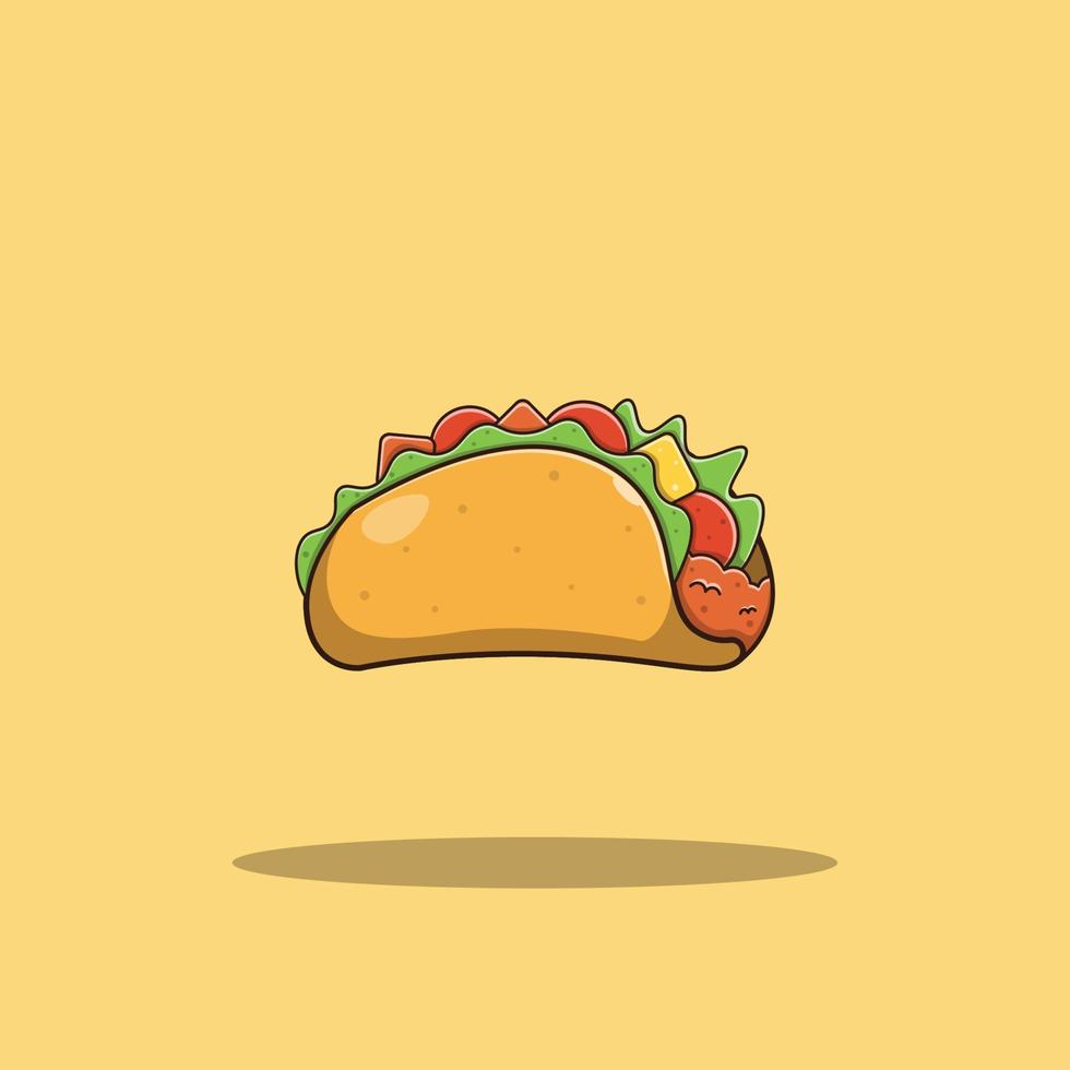 Taco Vector Icon Illustration