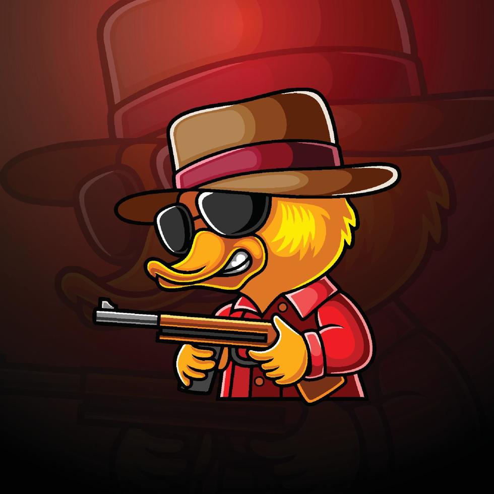 gamer mascot logo design vector