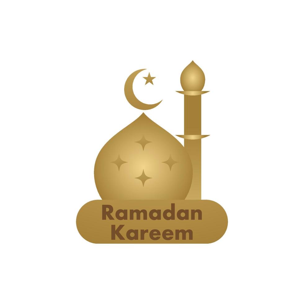 Ramadan kareem mosque vector