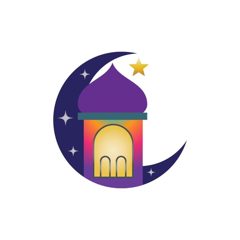 Ramadan kareem mosque vector
