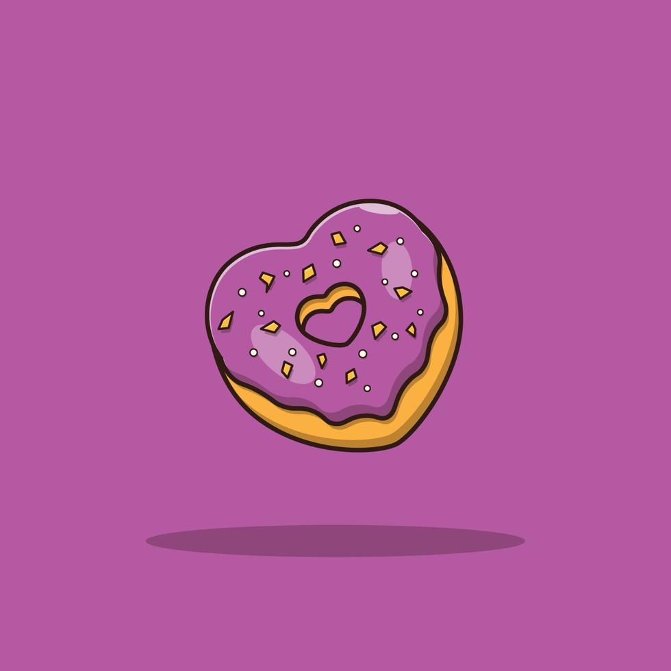 Donut Cartoon Vector Icon Illustration