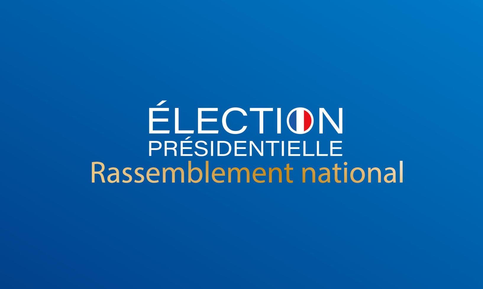 Presidential election in France logo icon with french flag and party name vector