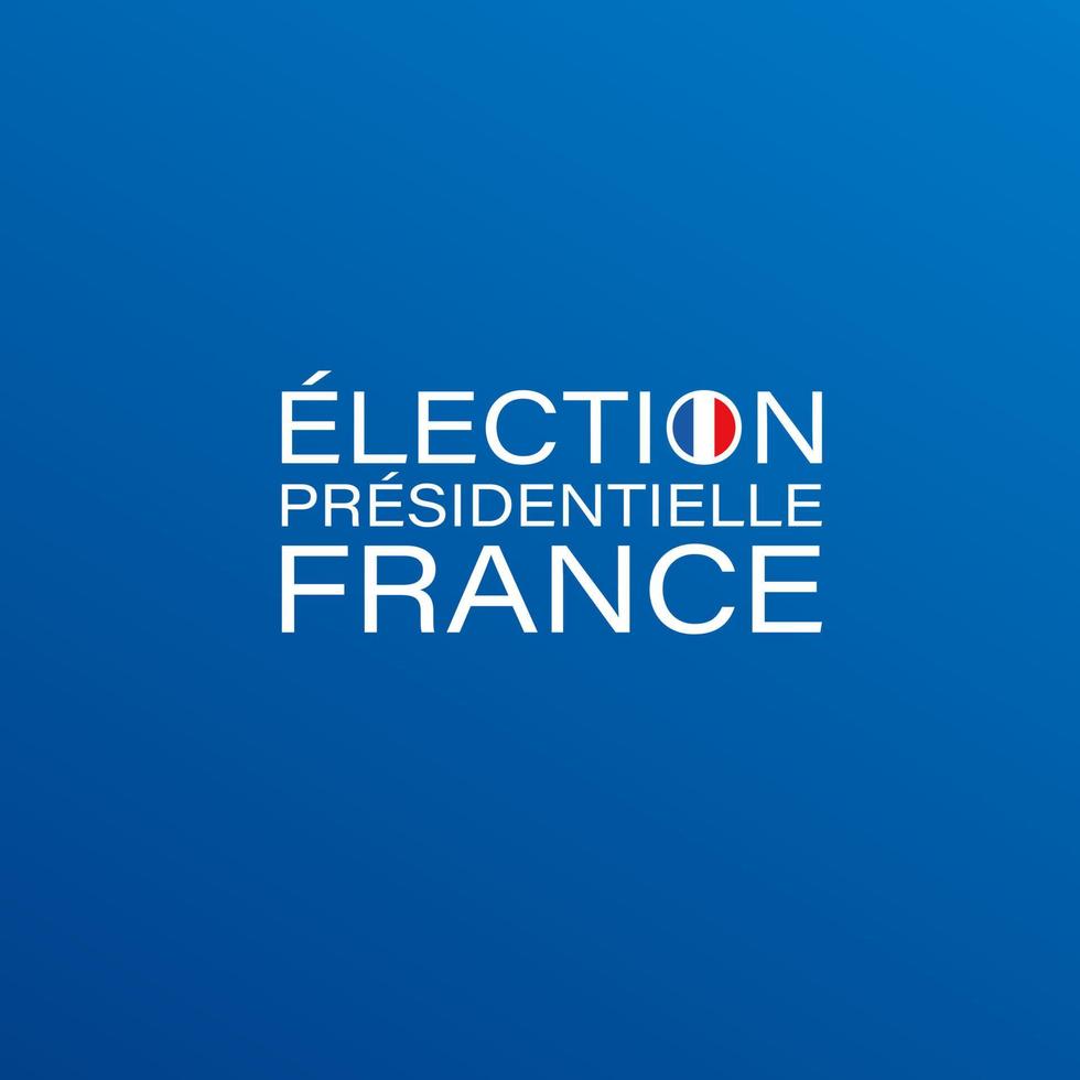 elecciones presidenciales en francia logo icono con bandera francesa vector
