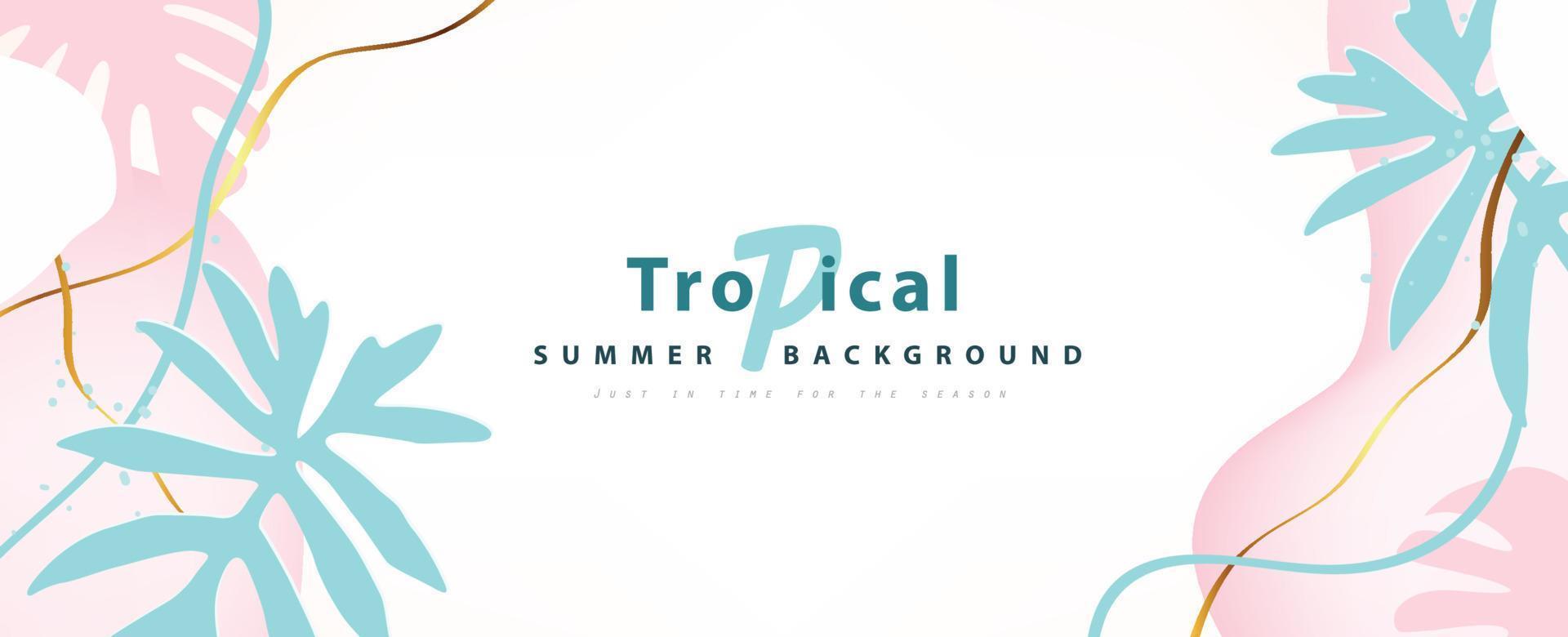 Tropical Colorful Summer background layout design vector