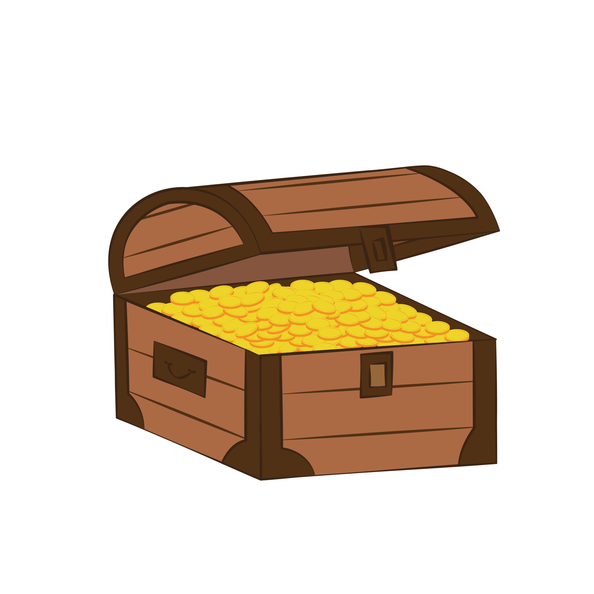 Treasure of Pirates Chest with Gold 6799555 Vector Art at Vecteezy