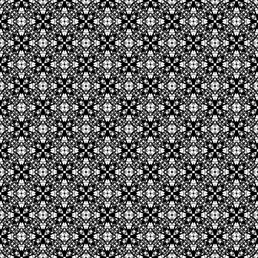 textura de patrones sin fisuras en blanco y negro. diseño gráfico ornamental en escala de grises. adornos de mosaico. plantilla de patrón. ilustración vectorial. Eps10. vector