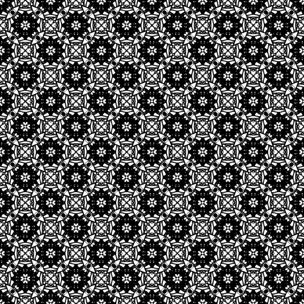 Black and white seamless pattern texture. Greyscale ornamental graphic design. Mosaic ornaments. Pattern template. Vector illustration. EPS10.