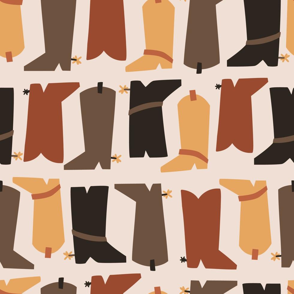 seamless pattern with cowboy boots. vector illustration