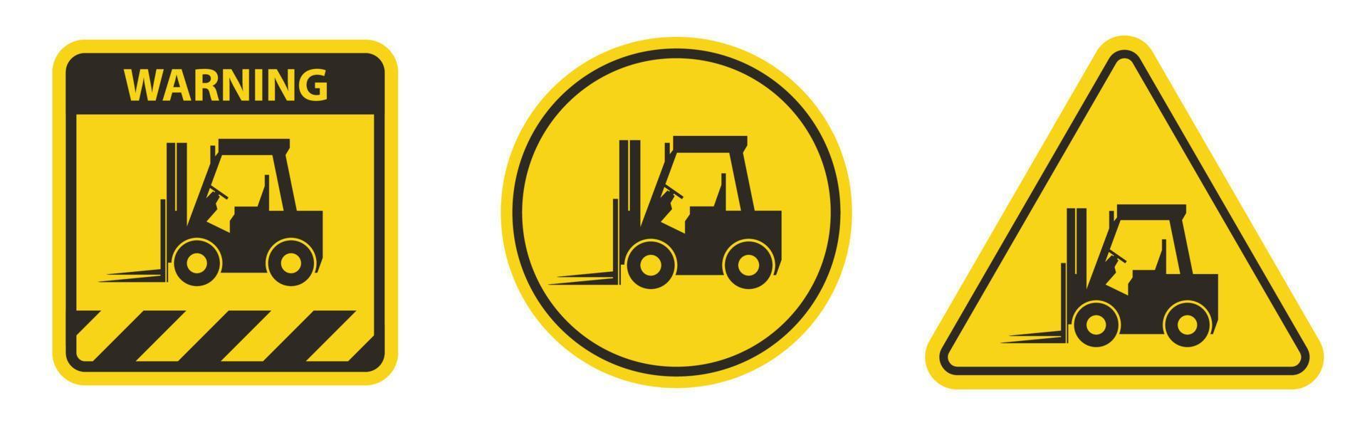 Forklift truck sign,Hazard warning forklift vector