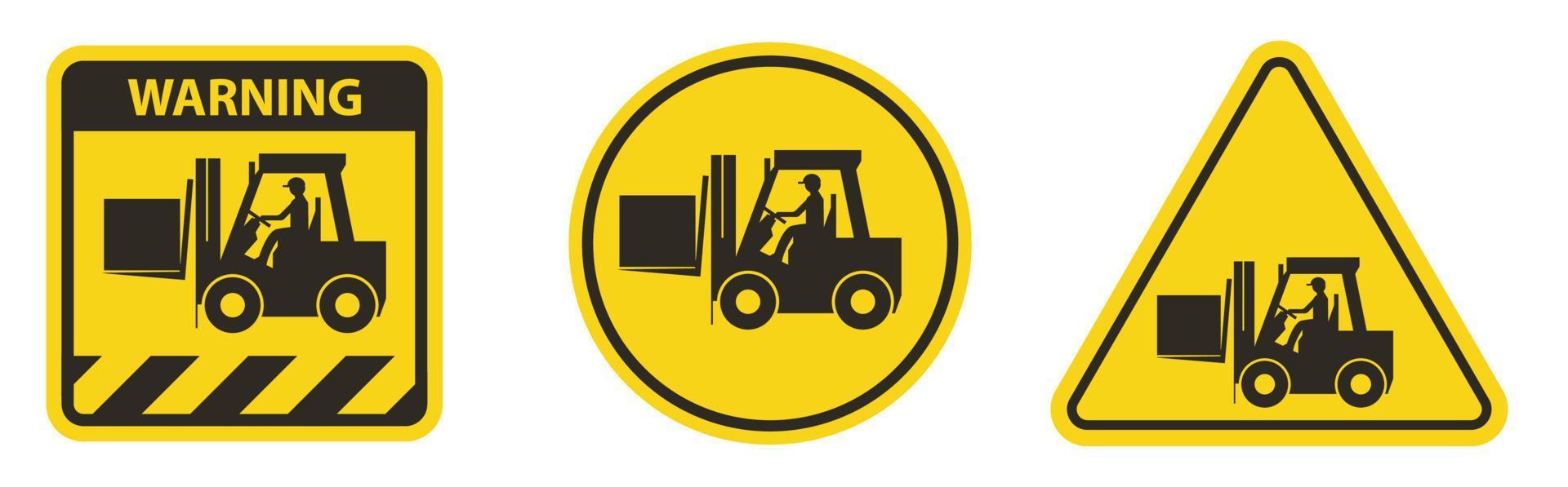 Forklift truck sign,Hazard warning forklift vector