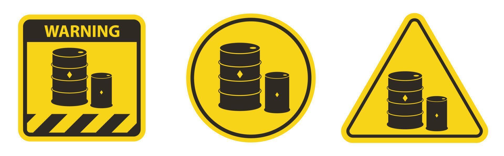 Chemical Drums Black Icon White Background vector