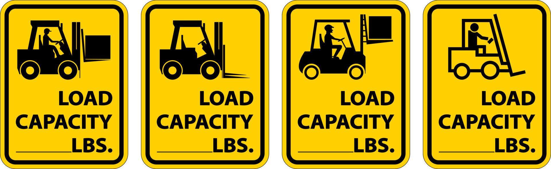 Forklift Load Capacity Label Sign On White Background 6799963 Vector