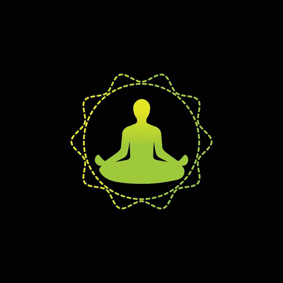 vector de diseño de logotipo de yoga de cuerpo abstracto