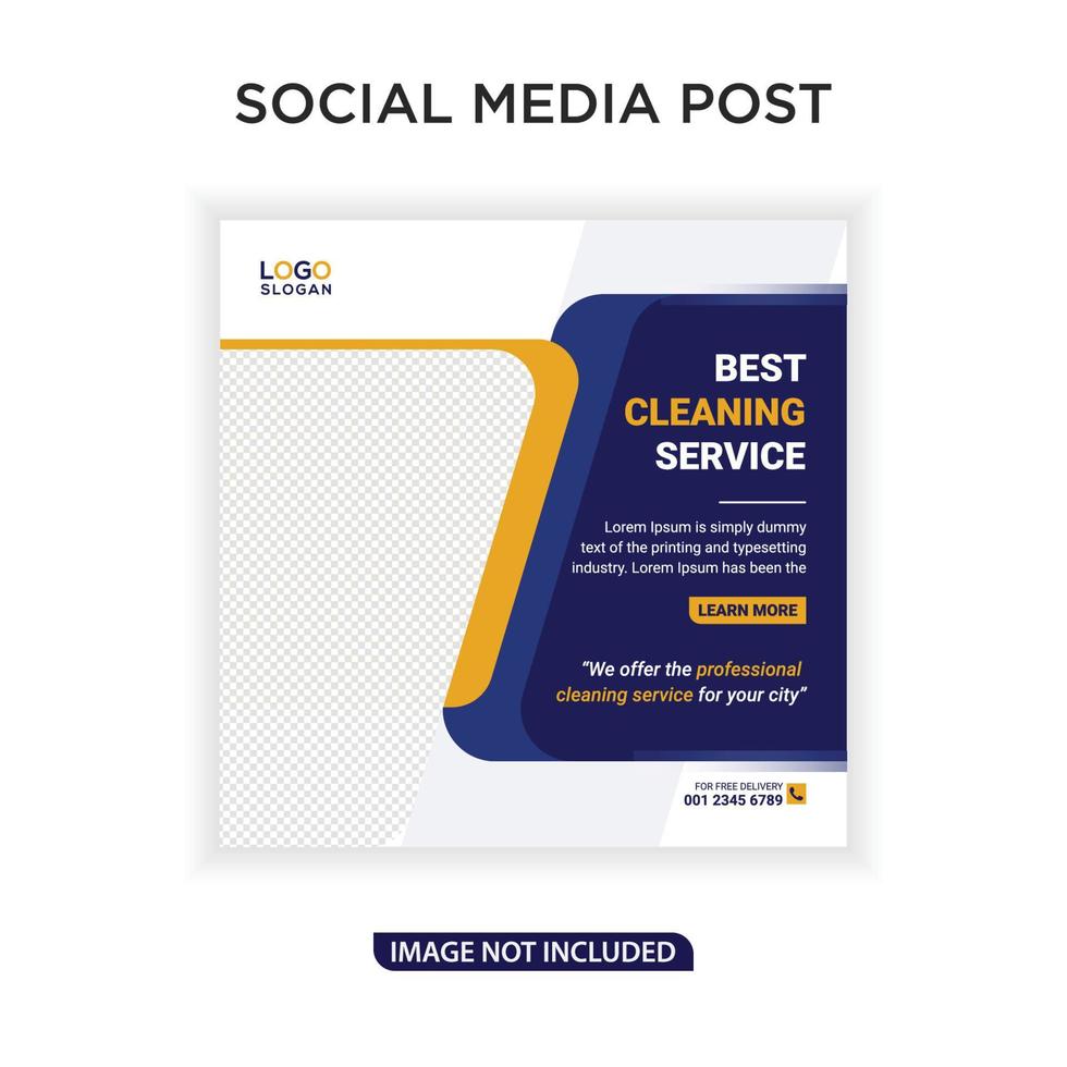 Best cleaning service social media banner vector