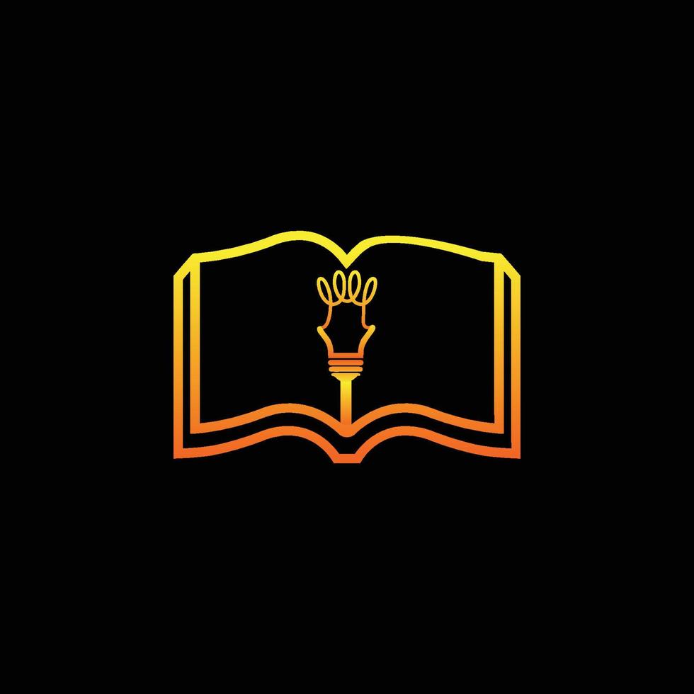 vector de diseño de logotipo de libro abierto de tecnología colorida creativa