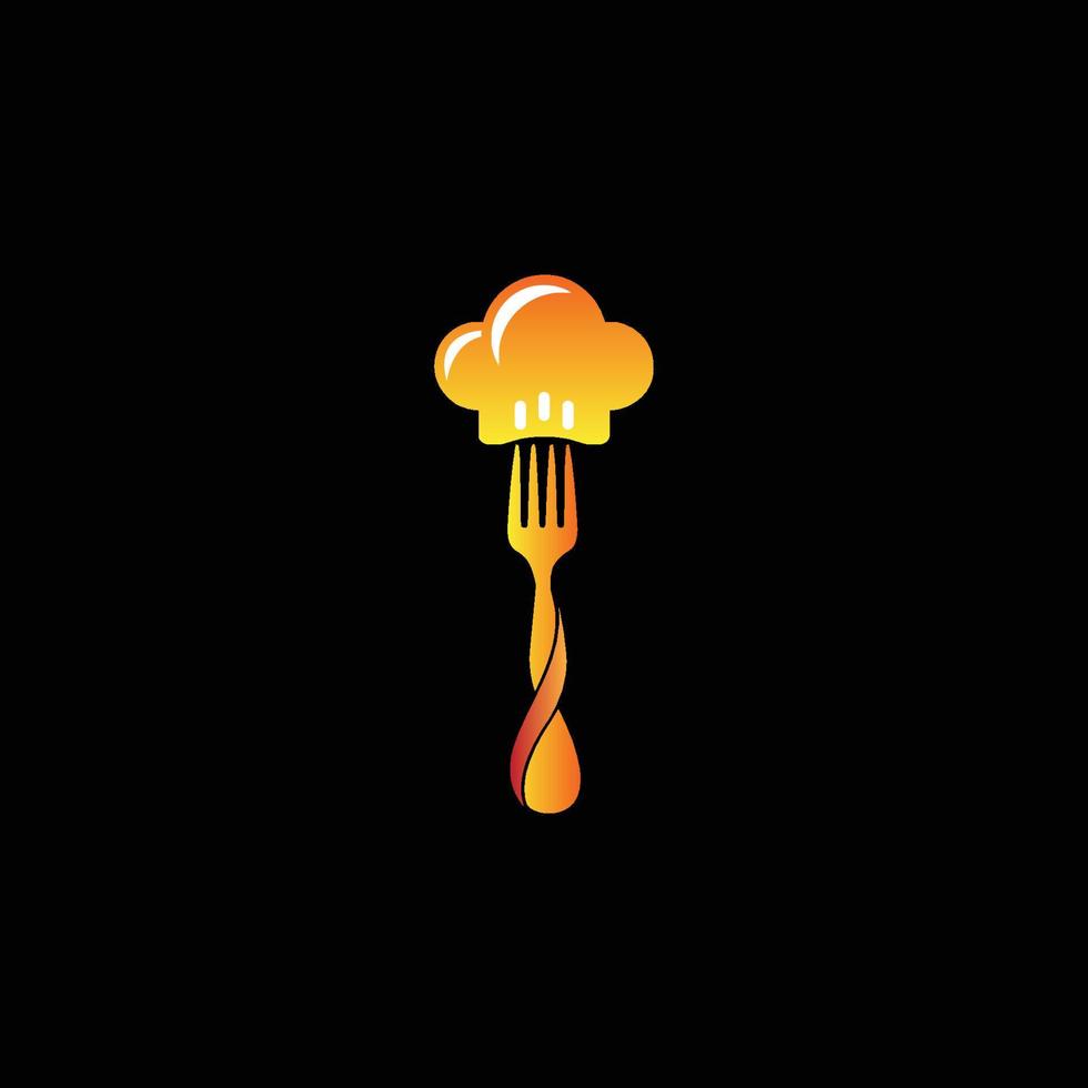 Creative colorful restaurant logo design vector