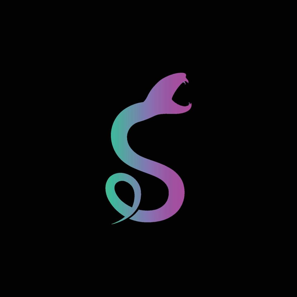 Creative colorful snake logo design vector