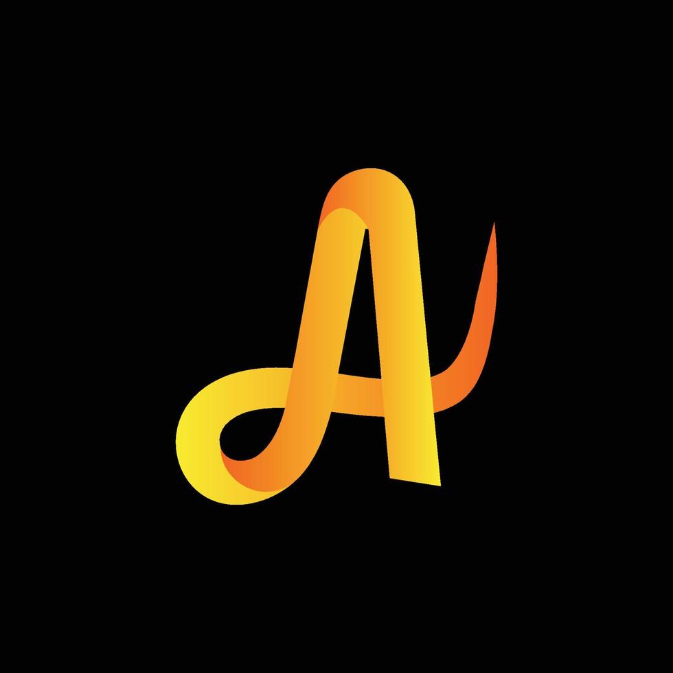letter A colorful logo vector design