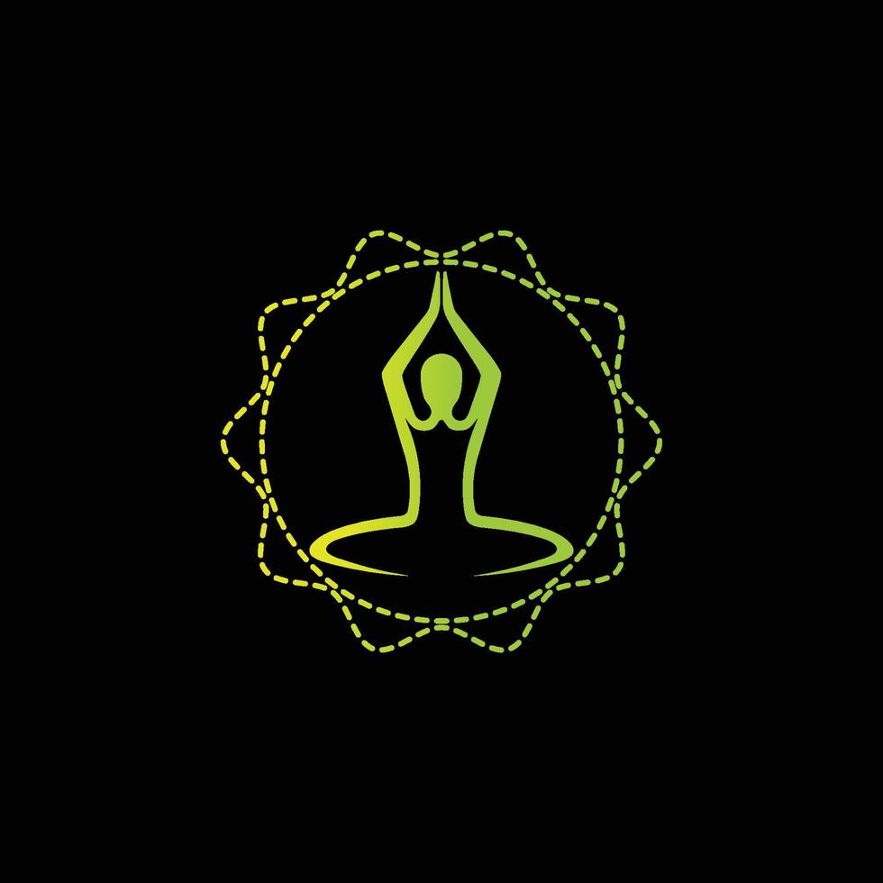 gente creativa cuerpo zen yoga logo vector