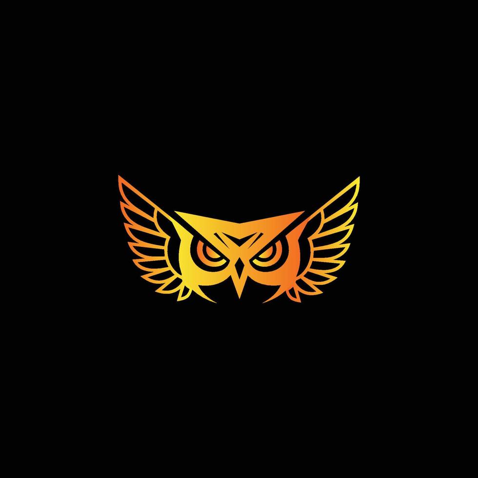 Creative color Owl logo vector design