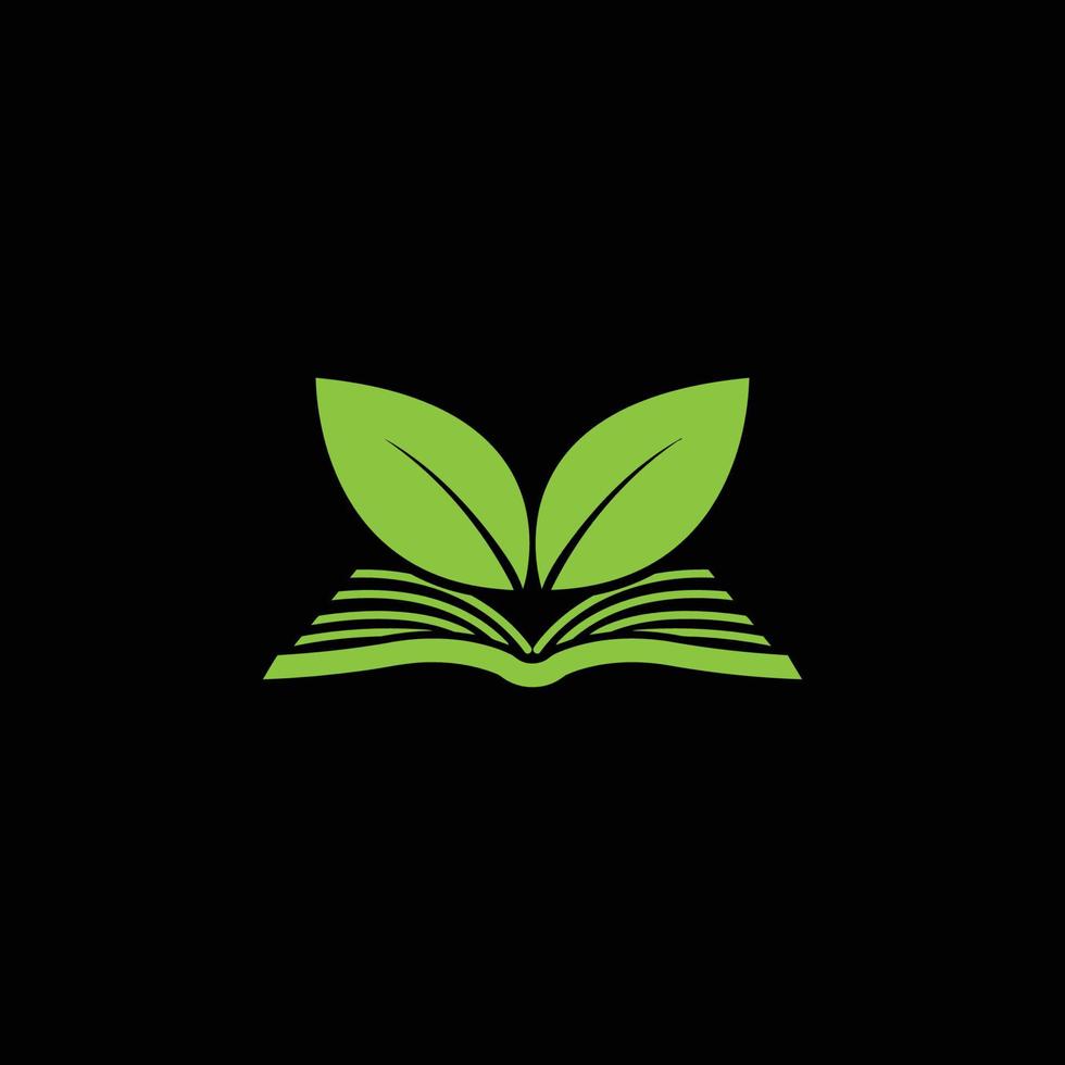 Abstract colorful Plant open book logo design vector