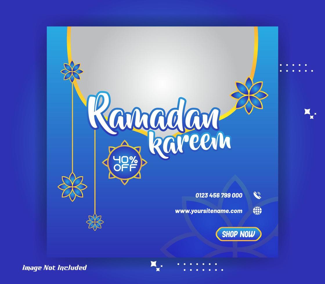 Plantilla creativa de diseño de banner de anuncios de redes sociales de Ramadán. archivo vectorial eps en capas para facilitar la edición. vector