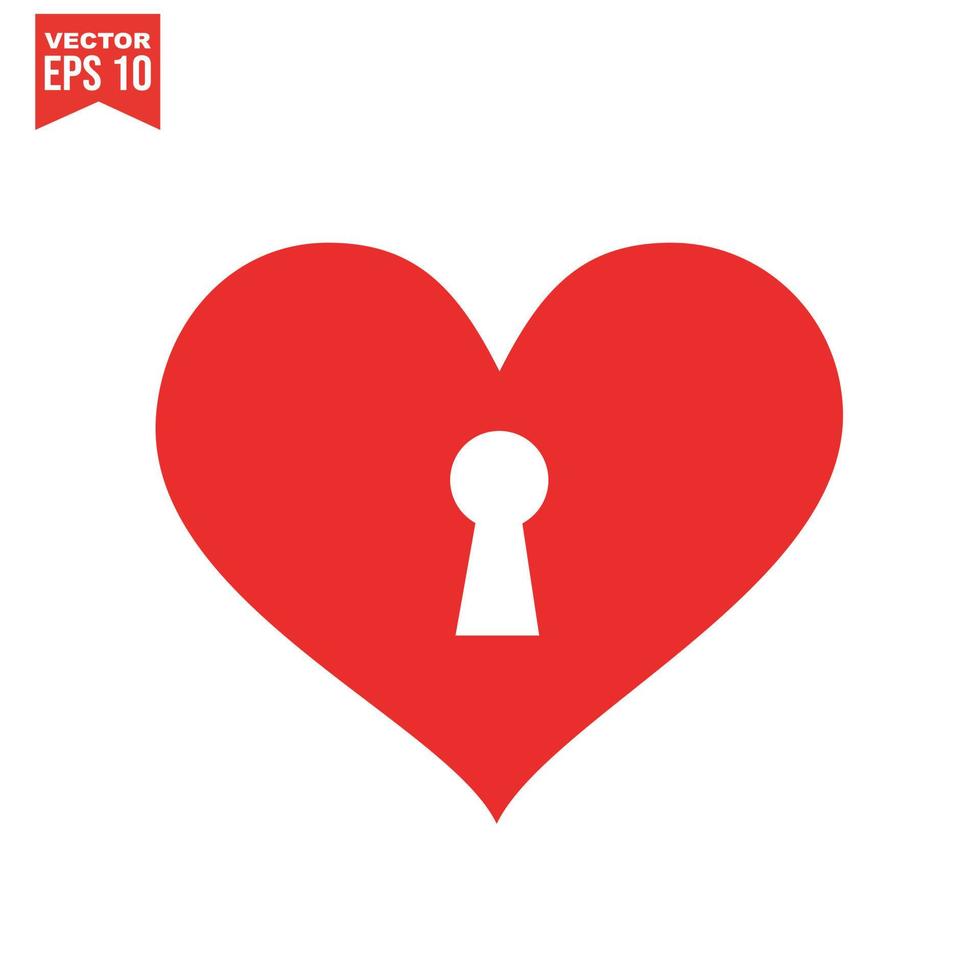 icono de corazón rojo sobre fondo blanco. Ilustración de corazón de logotipo de amor. vector