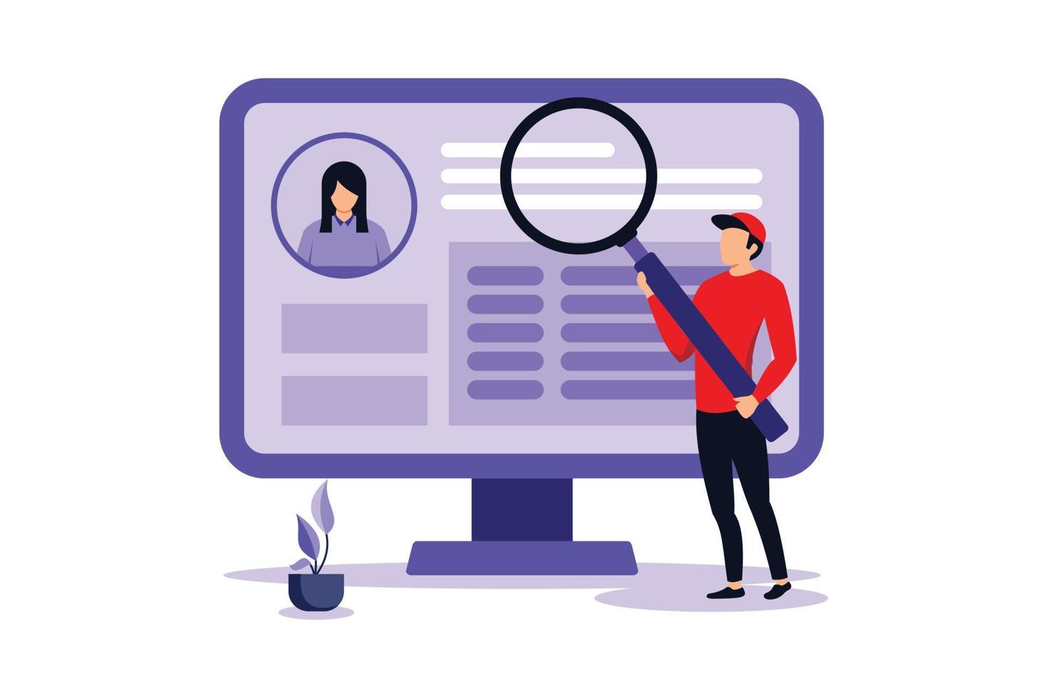HR software illustration exclusive design inspiration vector