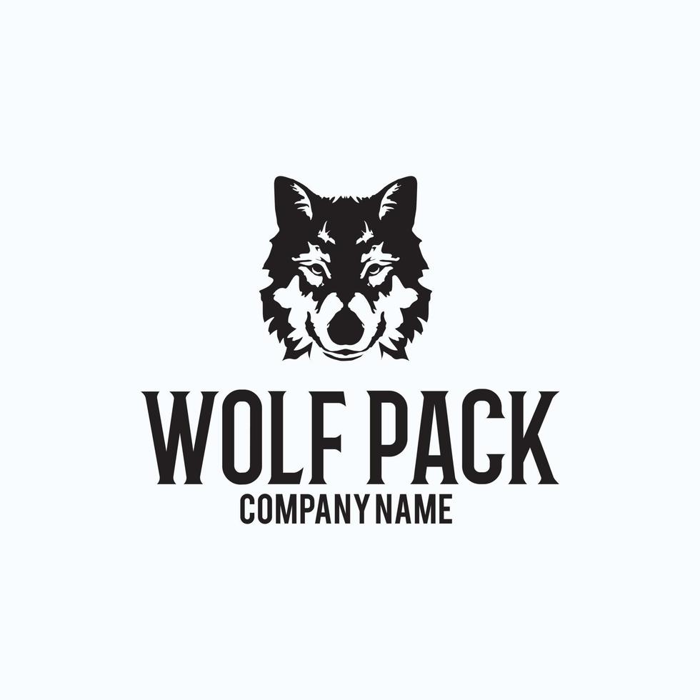 wolf pack exclusive logo design inspiration vector