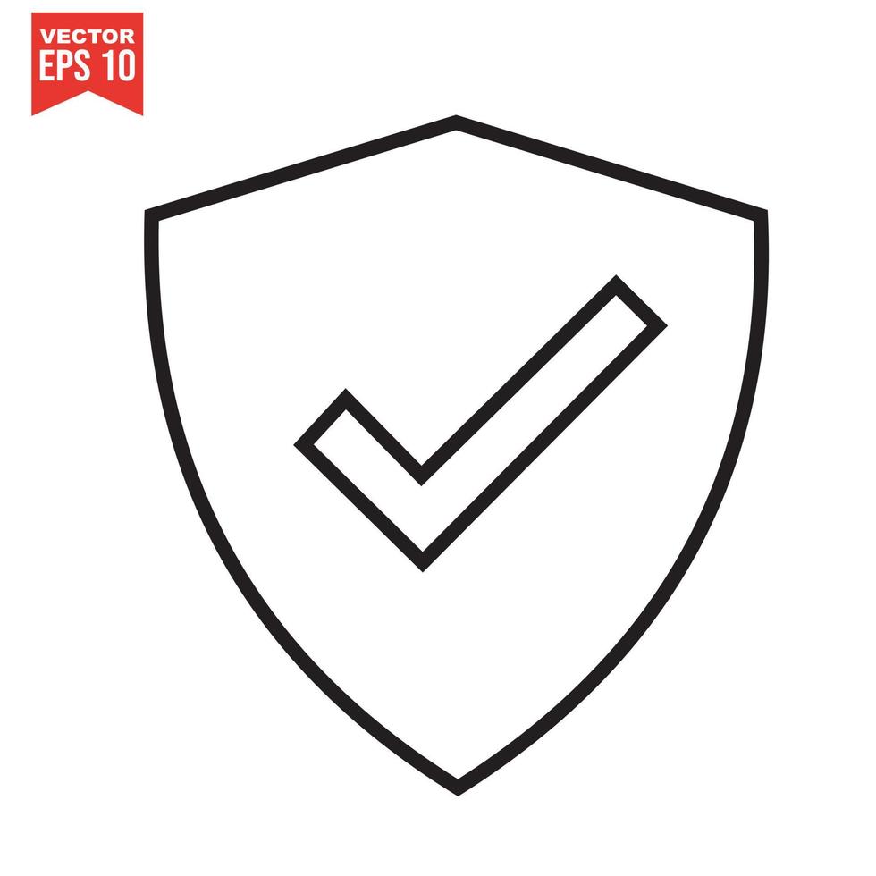 Shield check mark logo icon design template elements vector