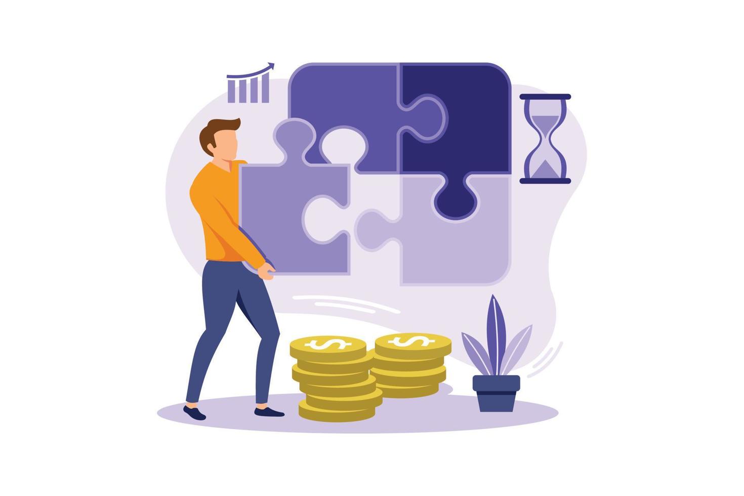 Project delivery illustration exclusive design vector