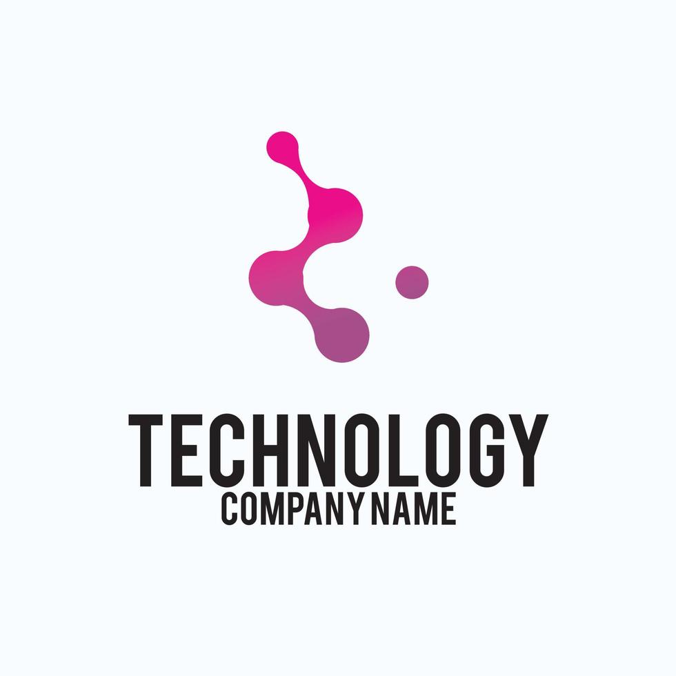 Technology - vector logo for corporate identity. Abstract chip sign. Network, internet tech concept illustration. Design element.