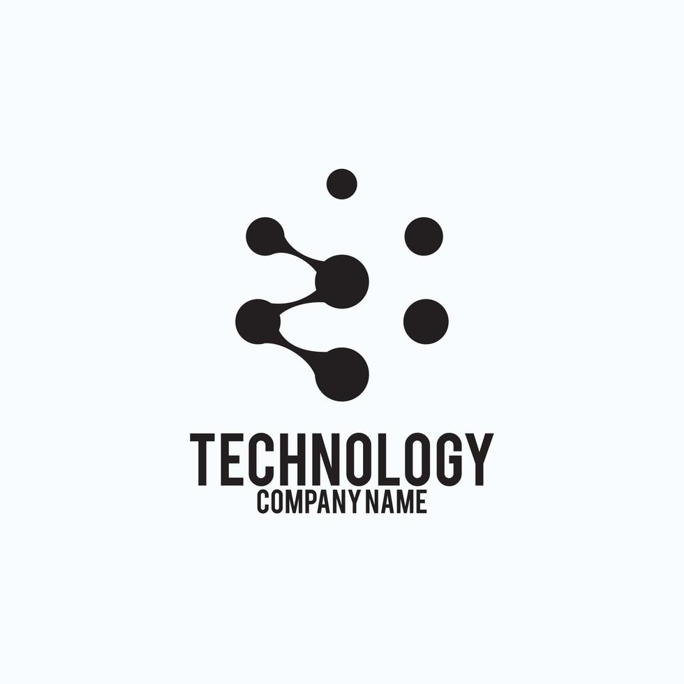 Technology - vector logo for corporate identity. Abstract chip sign. Network, internet tech concept illustration. Design element.