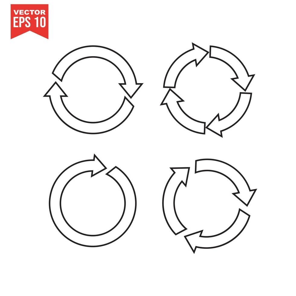 Recycle icon, Recycle icon vector, in trendy flat style isolated on white background. Recycle icon image, Recycle icon illustration vector