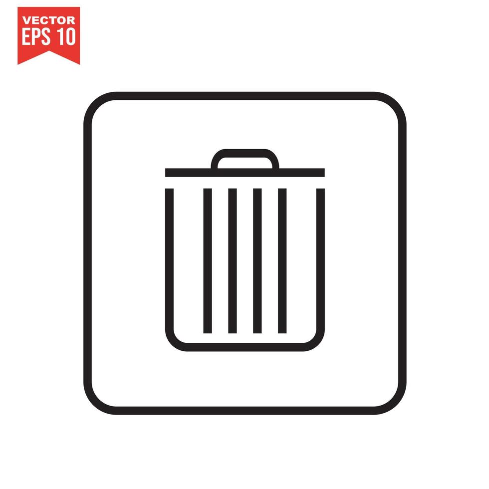 trash can icon vector 6800424 Vector Art at Vecteezy