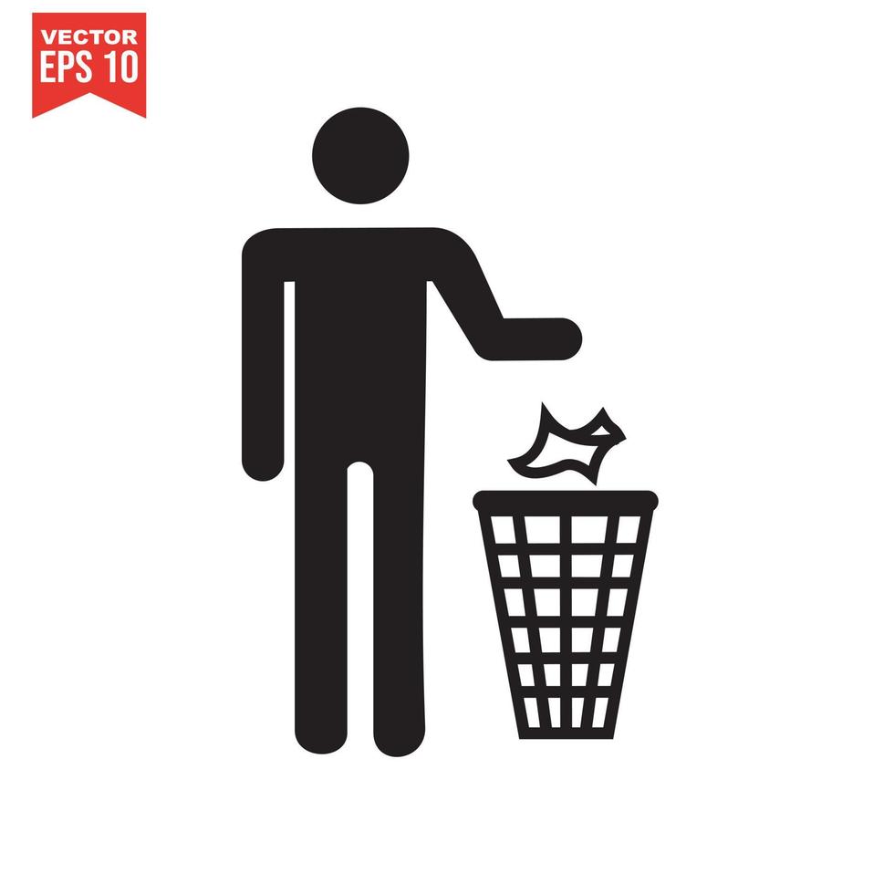 trash icons and recycle signs vector