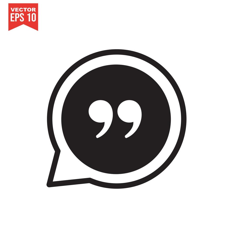 Quote Mark Icon Symbol Vector Illustration