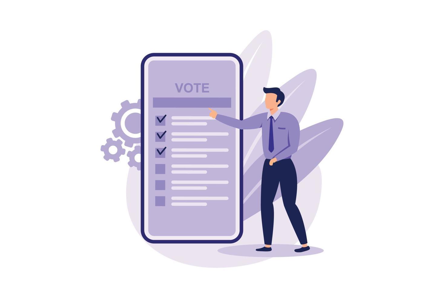 Electronic voting illustration exclusive design inspiration vector