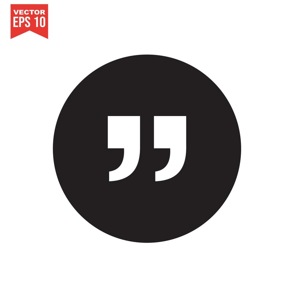 Quote Mark Icon Symbol Vector Illustration