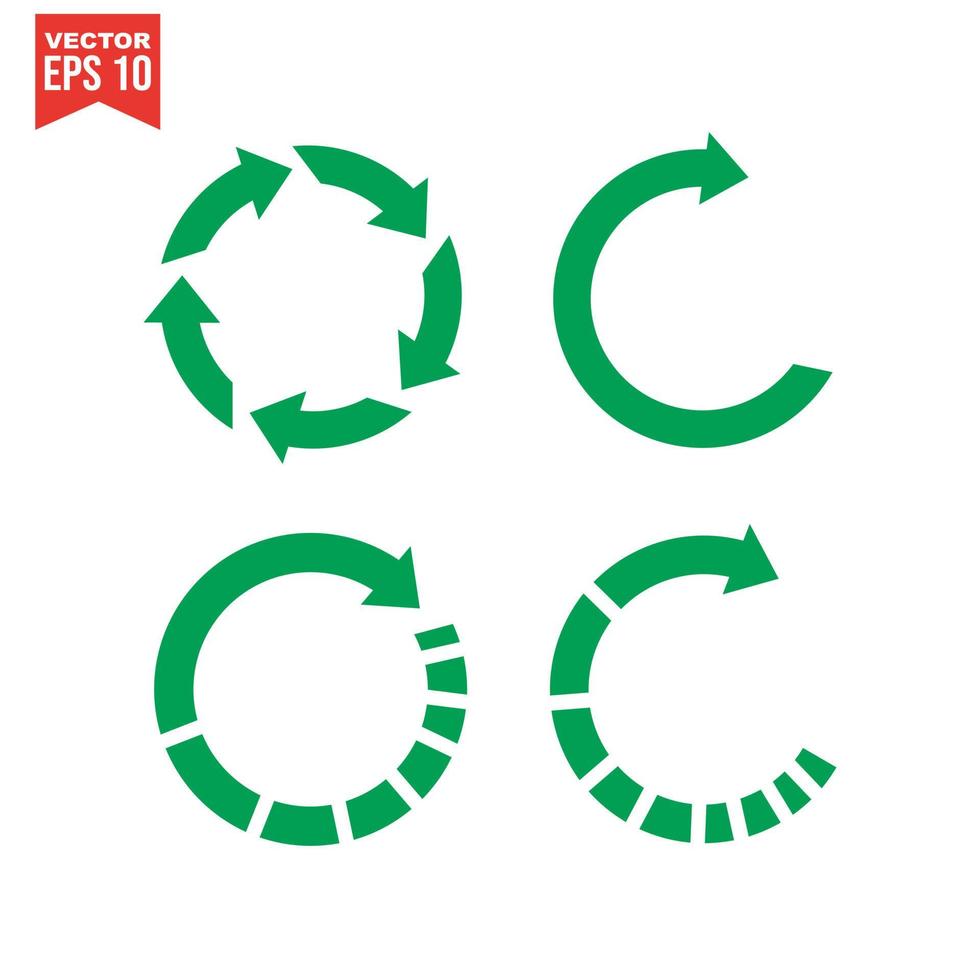 icono de reciclaje, vector de icono de reciclaje, en estilo moderno y plano aislado en fondo blanco. imagen del icono de reciclaje, ilustración del icono de reciclaje